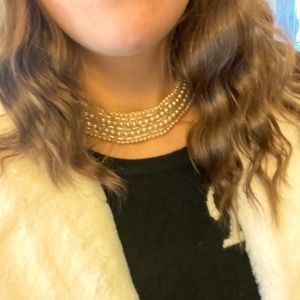 Vintage ‘50s faux pearl collar necklace